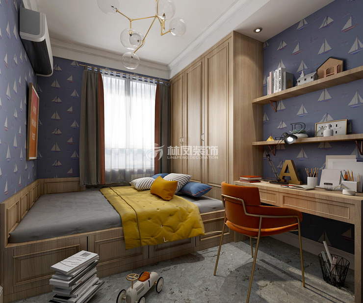 兒童房書(shū)柜設(shè)計(jì)裝修效果圖