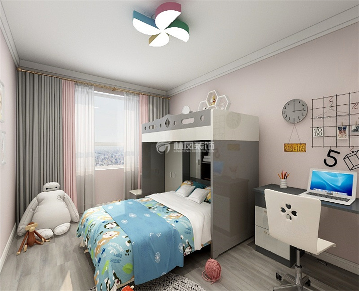 兒童房書(shū)柜設(shè)計(jì)裝修效果圖