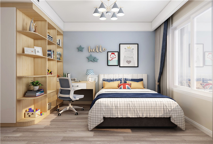 北歐風(fēng)格書(shū)柜設(shè)計(jì)裝修效果圖