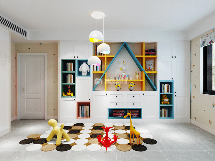 兒童房書(shū)柜設(shè)計(jì)裝修效果圖