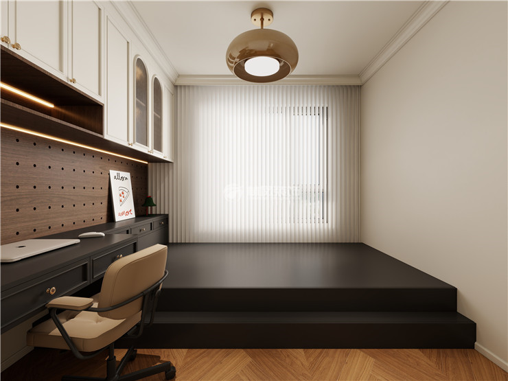 華沃濱河灣-150平-輕法復古奶油風格-次臥室 (2).jpg