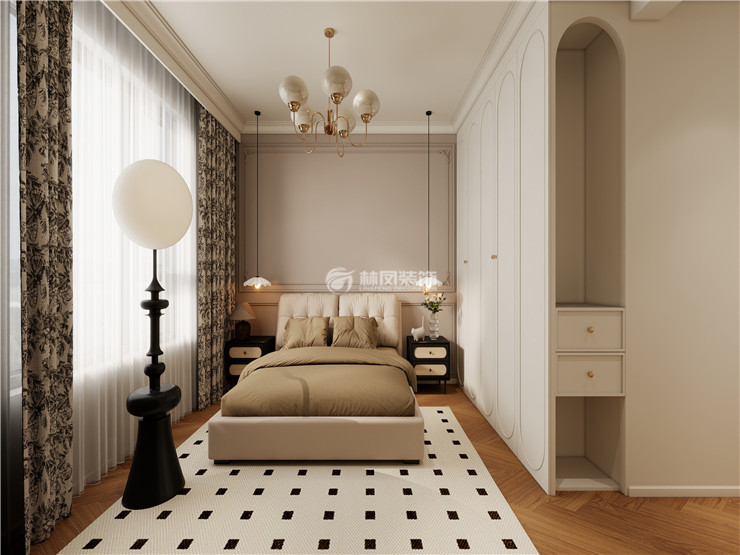 華沃濱河灣-150平-輕法復古奶油風格-主臥室.jpg